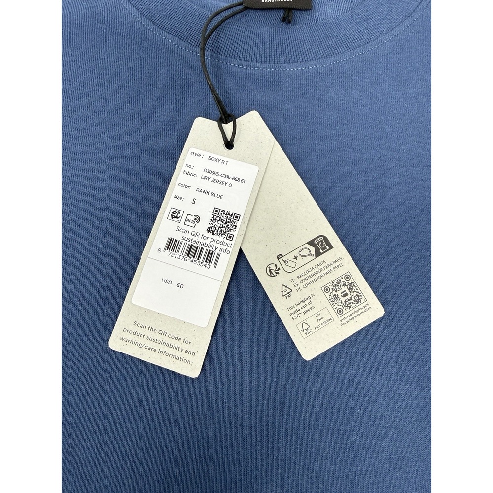 G-Star Raw Men's Boxy Short Sleeve T-Shirt Small Oversized Fit Cotton Navy NWT - Picture 4 of 5